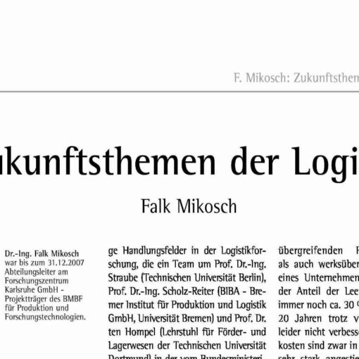 Zukunftsthemen der Logistik